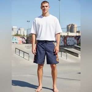 Wings Surf Beach Wear Board Shorts Men's Size 32 Surf Swim Shorts Blue